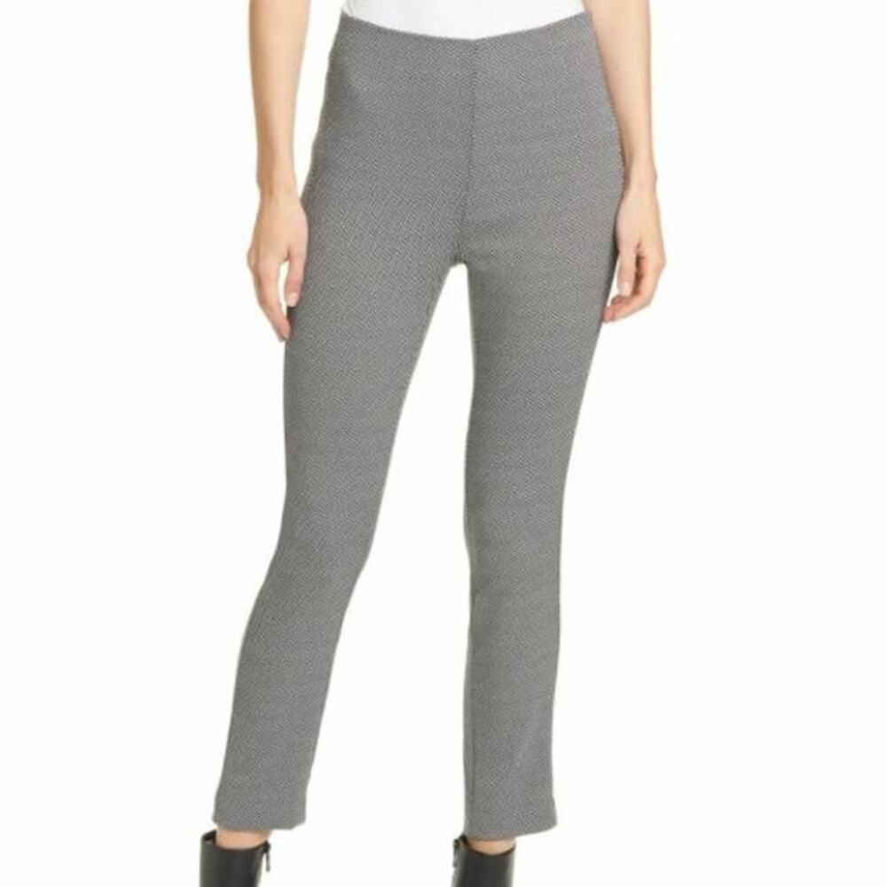Rag & Bone Simone Herringbone Slim Crop Pants Black & White Women's Size 16 NWOT